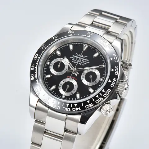 VK63 Watch Customiz Logo Men's Watch Three Eyes dial Sapphire stainless steel waterproof case Quartz Watch