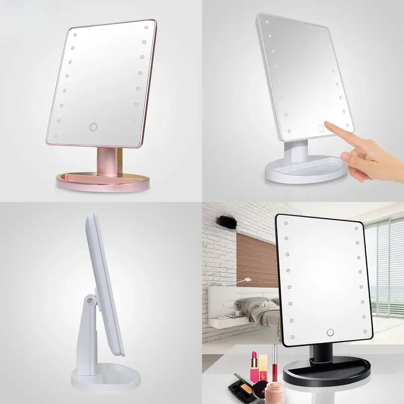 Missmeeca Smart LED Vanity Mirror – 180° Adjustable with Touch Control, 3-Color Dimmable Lights, USB Charging & Storage
Missmeeca Smart LED Vanity Mirror – 180° Adjustable with Touch Control, 3-Color Dimmable Lights, USB Charging & Storage