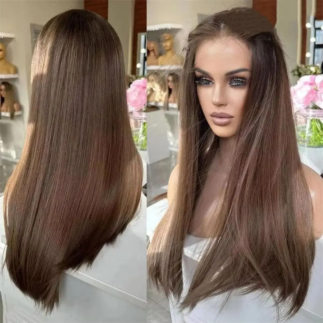 40 Inches Long-length 200% High Density 13x6 13x4 HD Transparent Lace Frontal Wig Dark Brown Chocolate Brown #4 Bone Straight Human Hair Wigs Pre Plucked Brazilian Hair For Women
40 Inches Long-length 200% High Density 13x6 13x4 HD Transparent Lace Frontal Wig Dark Brown Chocolate Brown #4 Bone Straight Human Hair Wigs Pre Plucked Brazilian Hair For Women