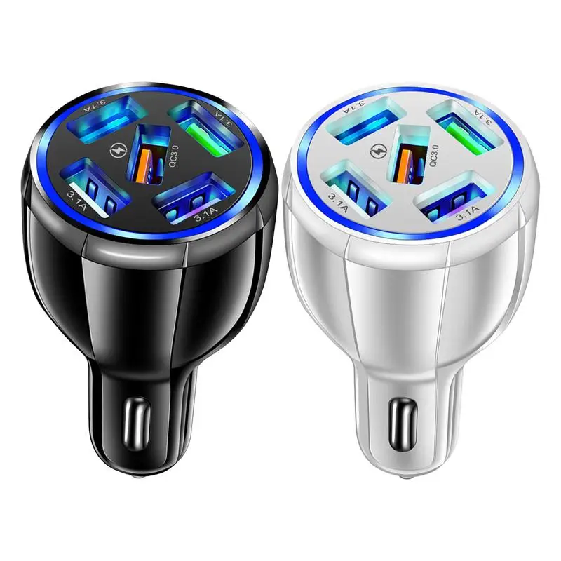 5 ports USB quick car charger adapter Auto Fast Charging Cigarette Lighter Adapter QC3.0 Fast Automotive Phone Charger Adapter
5 ports USB quick car charger adapter Auto Fast Charging Cigarette Lighter Adapter QC3.0 Fast Automotive Phone Charger Adapter