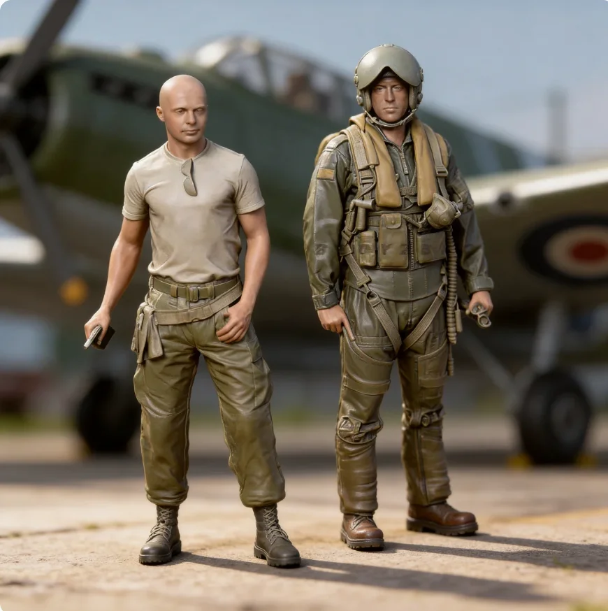 1/48 Resin soldier model kit self assembling and coloring A-2313
1/48 Resin soldier model kit self assembling and coloring A-2313