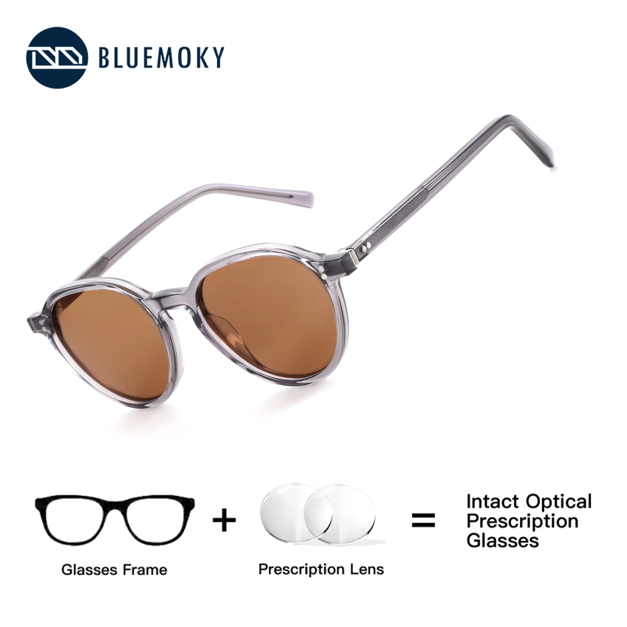 BLUEMOKY S Size Beach Travel Round Acetate Prescription Sunglasses Frame, Men Women UV400 Protection, Progressive Myopia
BLUEMOKY S Size Beach Travel Round Acetate Prescription Sunglasses Frame, Men Women UV400 Protection, Progressive Myopia