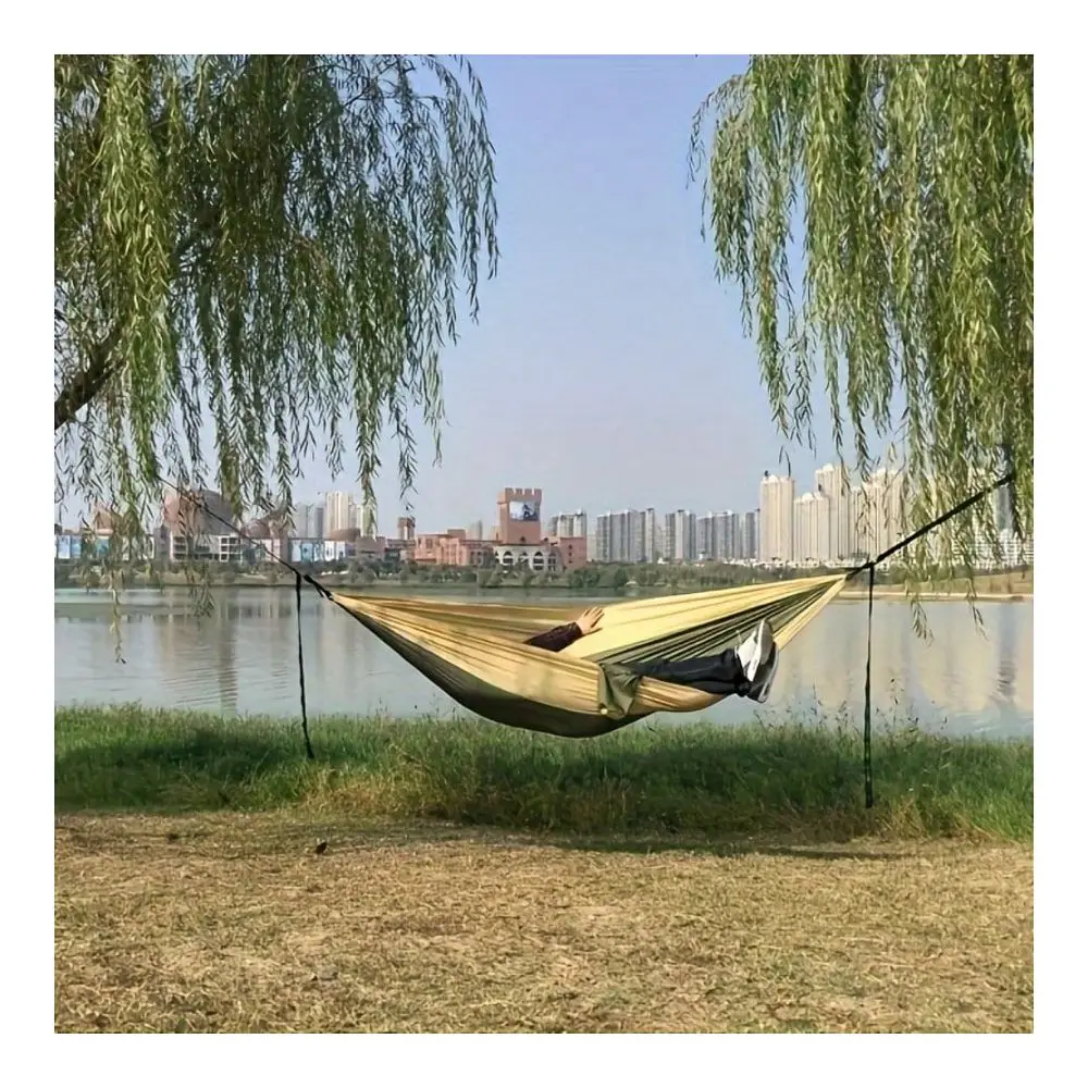 Double Camping Hammock With HeavyDuty Tree Straps, Carabiners Carry Pouch Lightweight Nylon TwoPerson Hammock For Outdoor, Back
Double Camping Hammock With HeavyDuty Tree Straps, Carabiners Carry Pouch Lightweight Nylon TwoPerson Hammock For Outdoor, Back