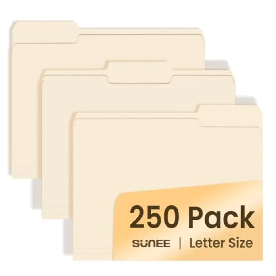 Папки формата Letter (8,5 x 11 дюймов), 250 штук в коробке, с вырезом 1/3 для удобной маркировки и организации, из прочной стандартной бумаги для дома.
Папки формата Letter (8,5 x 11 дюймов), 250 штук в коробке, с вырезом 1/3 для удобной маркировки и организации, из прочной стандартной бумаги для дома.