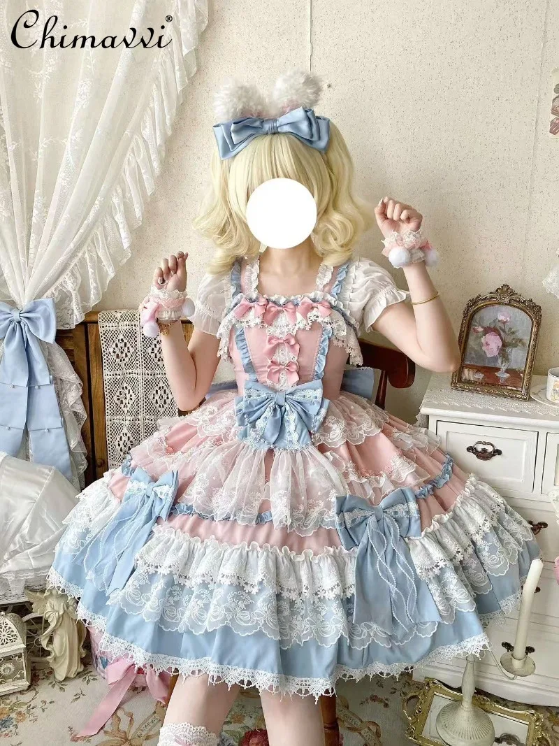 Original Lolita Doll Sweet and Fairy Long Train Gorgeous JSK Dress Cute Girl Birthday Party Princess Dresses 2025 Autumn New
Original Lolita Doll Sweet and Fairy Long Train Gorgeous JSK Dress Cute Girl Birthday Party Princess Dresses 2025 Autumn New