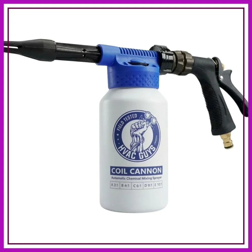 AC Coil Cleaner Automatic Foaming Sprayer with 5 Dilution Ratios, Compatible with All Cleaners, Heavy Duty 2Qt Bottle
AC Coil Cleaner Automatic Foaming Sprayer with 5 Dilution Ratios, Compatible with All Cleaners, Heavy Duty 2Qt Bottle