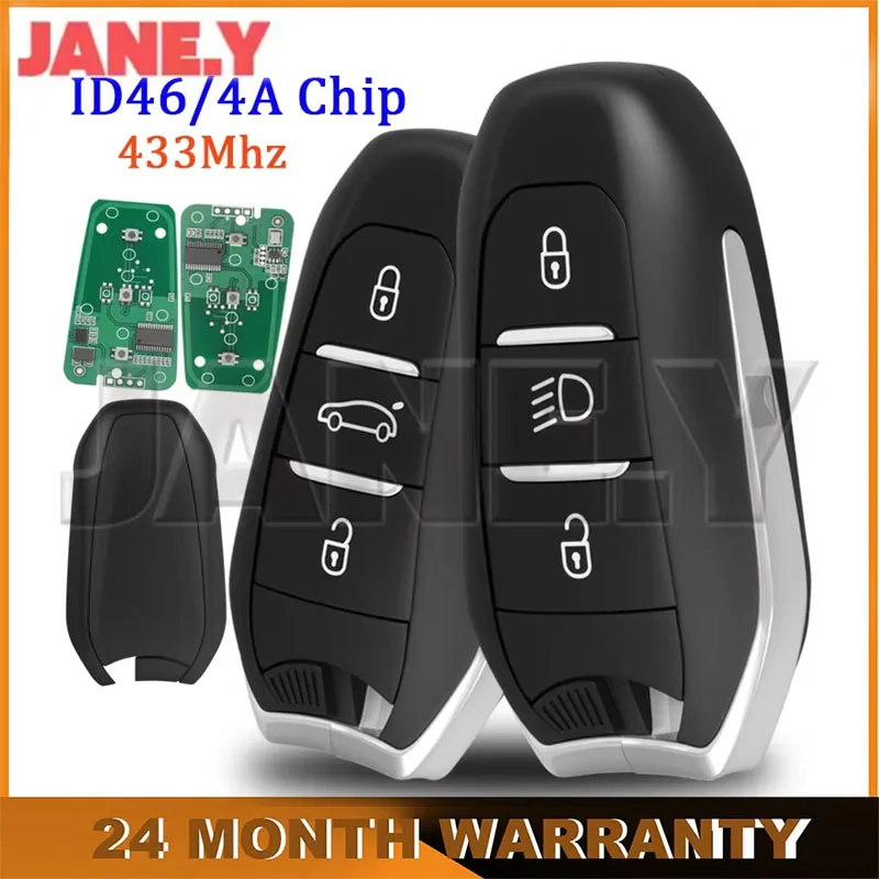 Remote Key VA2 HU83 For Peugeot 208 301 308 3008 5008 508 for Citroen Picasso DS6 DS5 C3 C5 C4 C4L ID46/4A 433Mhz Smart Car Key
Remote Key VA2 HU83 For Peugeot 208 301 308 3008 5008 508 for Citroen Picasso DS6 DS5 C3 C5 C4 C4L ID46/4A 433Mhz Smart Car Key