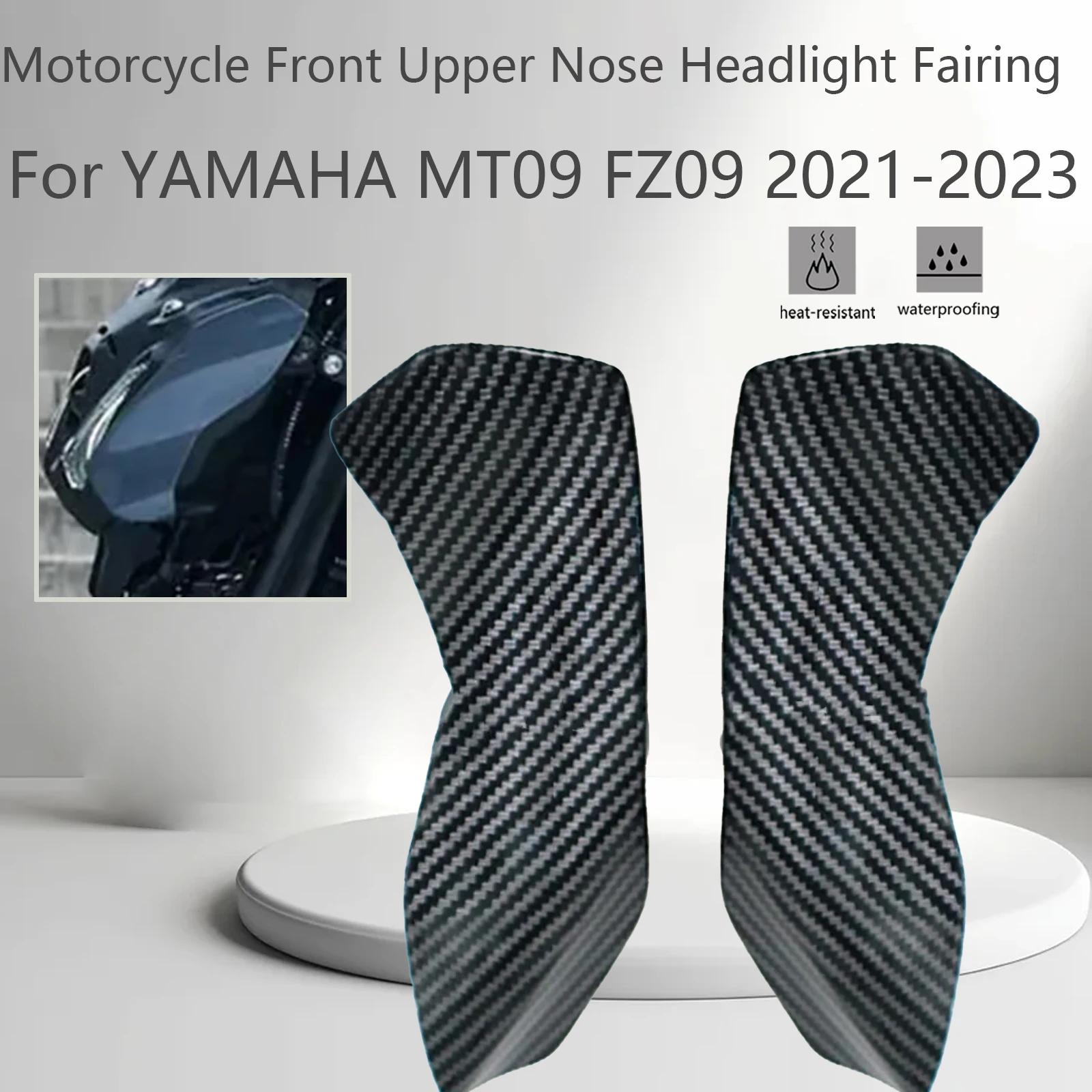 Motorcycle Accessories Front Upper Nose Headlight Fairing Cowls Cover High Quality ABS Plastic For YAMAHA MT09 FZ09 2021-2023
Motorcycle Accessories Front Upper Nose Headlight Fairing Cowls Cover High Quality ABS Plastic For YAMAHA MT09 FZ09 2021-2023