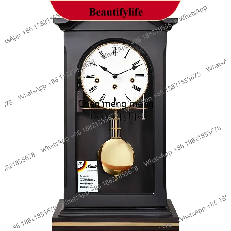 d178 Solid wood clock living room hall retro decorative clock European machinery
d178 Solid wood clock living room hall retro decorative clock European machinery