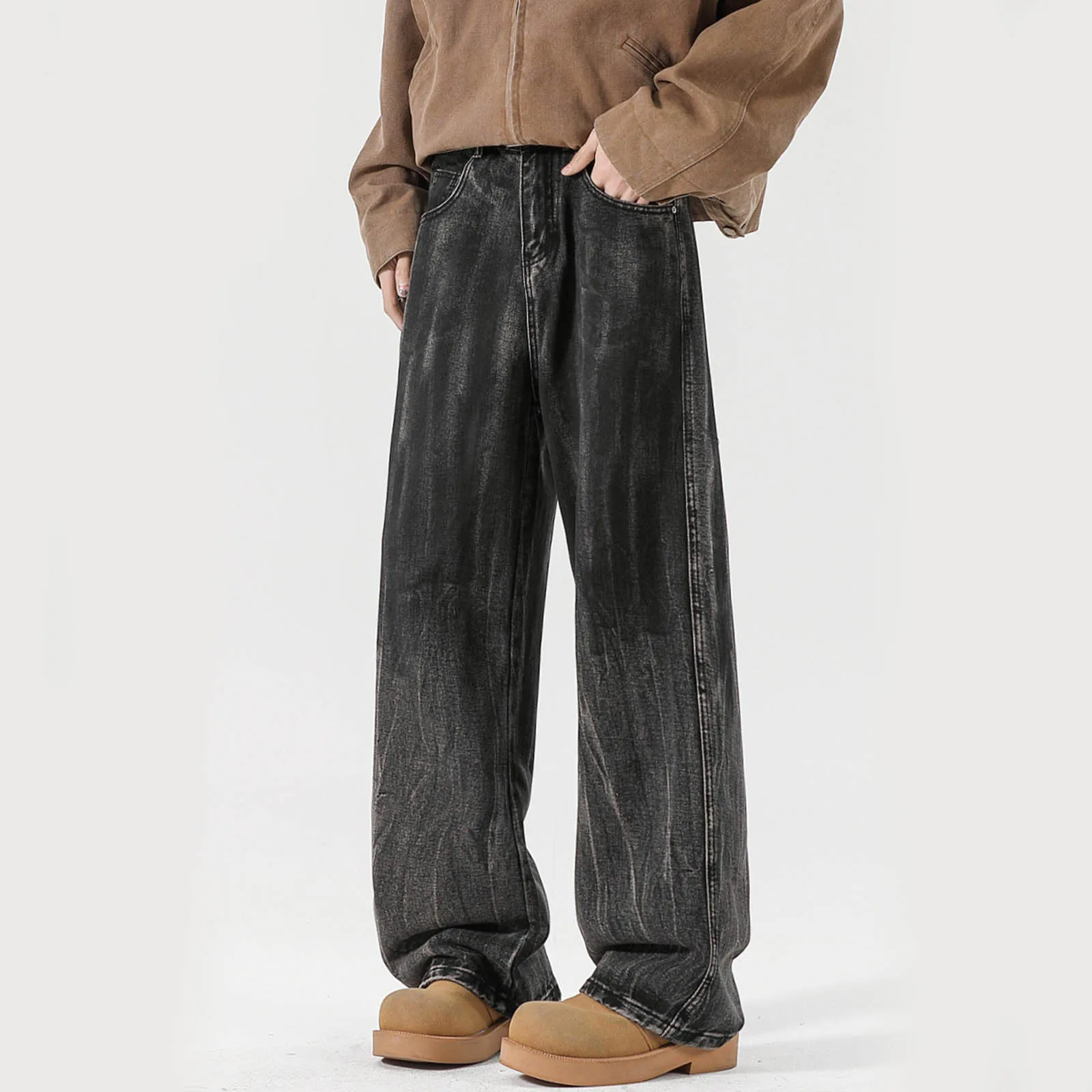 Spring New Men's Fashion Jeans Cotton Denim Pants Baggy Straight Wide Leg Pants Korean Casual Male Trendy Trousers Streetwear
Spring New Men's Fashion Jeans Cotton Denim Pants Baggy Straight Wide Leg Pants Korean Casual Male Trendy Trousers Streetwear