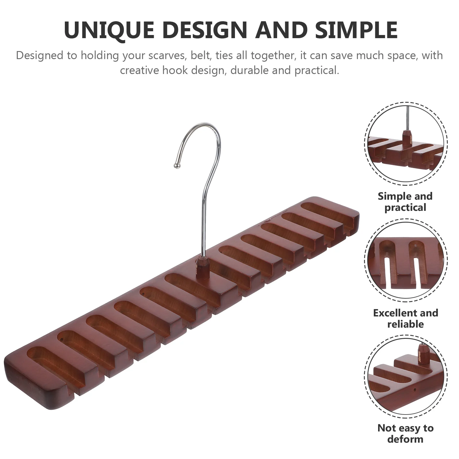 1Set Solid Hanger Multi-Slot Scarf Organizer for Closet Tie Shawl Storage Space Saving Household Accessory
1Set Solid Hanger Multi-Slot Scarf Organizer for Closet Tie Shawl Storage Space Saving Household Accessory