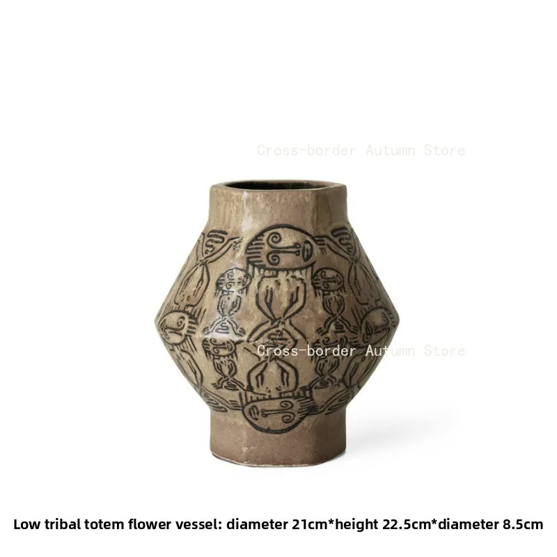 Hand Painted Ceramic Vase Retro Carved Pattern Wabi Sabi Art Flower Pot Home Decor
Hand Painted Ceramic Vase Retro Carved Pattern Wabi Sabi Art Flower Pot Home Decor