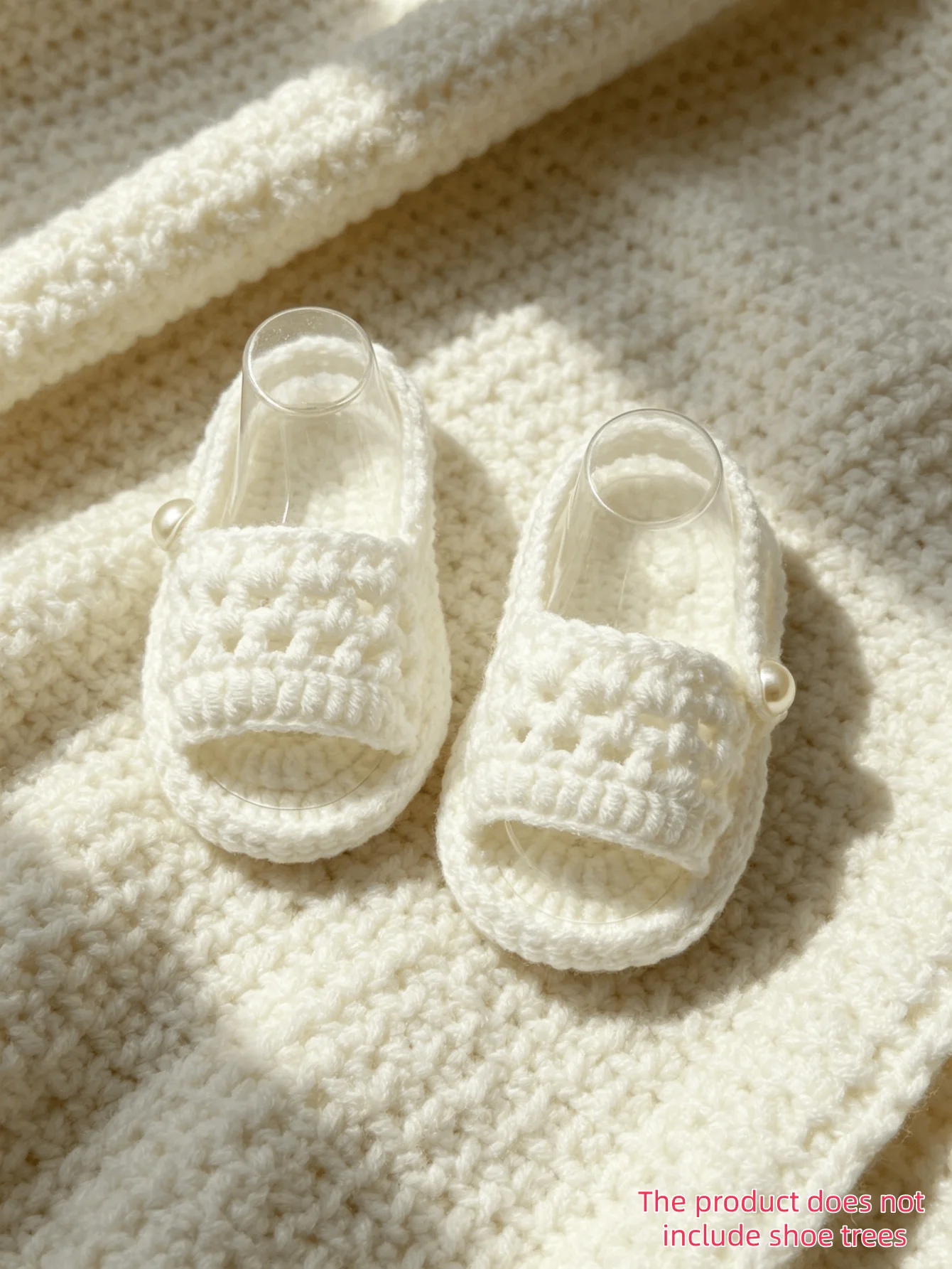 1 Pair Crochet Baby Sandals, White, Open-Toe Slides with Pearl Detail, Infant Shoes
1 Pair Crochet Baby Sandals, White, Open-Toe Slides with Pearl Detail, Infant Shoes