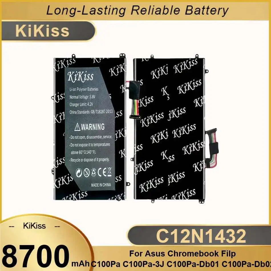 Аккумулятор для ноутбука C12N1432 8700 мАч для Asus Chromebook Filp C100PA C100PA-3J C100PA-DB01 C100PA-DB02
Аккумулятор для ноутбука C12N1432 8700 мАч для Asus Chromebook Filp C100PA C100PA-3J C100PA-DB01 C100PA-DB02