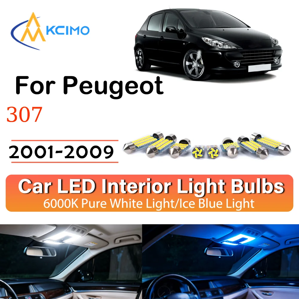 High Quality LED Interior Lights For Peugeot 307 (2001-2009) Two Colors Choice Super Bright Easy Install Decor
High Quality LED Interior Lights For Peugeot 307 (2001-2009) Two Colors Choice Super Bright Easy Install Decor