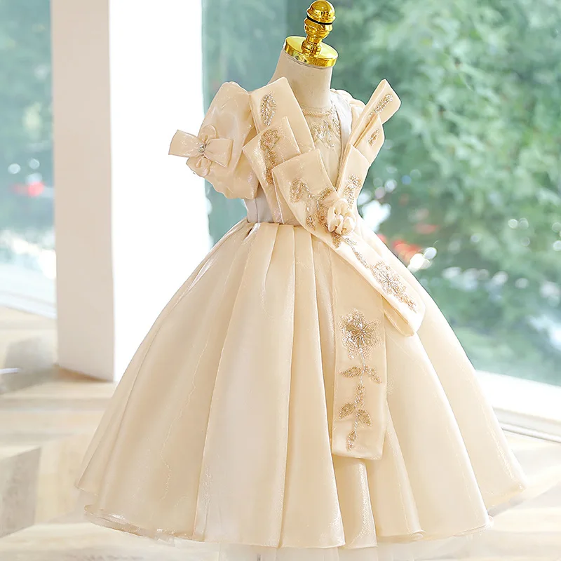 Champagne Ball Gown Baby Flower Girl Dresses Appliques Children Princess Prom Party Gowns
Champagne Ball Gown Baby Flower Girl Dresses Appliques Children Princess Prom Party Gowns