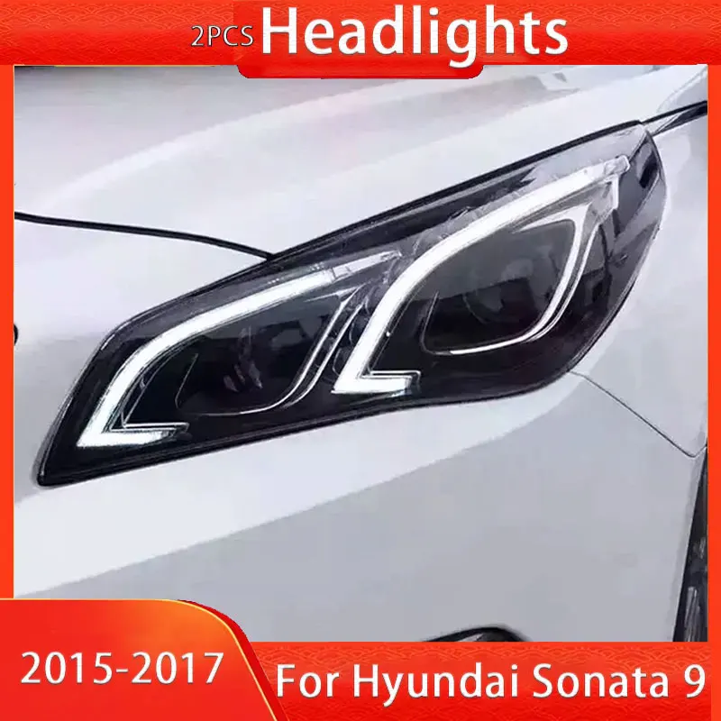 Car Styling for Hyundai Sonata 9 LED Headlight 2015-2017 Headlights Sonata DRL Turn Signal High Beam Angel Eye Projector Lens
Car Styling for Hyundai Sonata 9 LED Headlight 2015-2017 Headlights Sonata DRL Turn Signal High Beam Angel Eye Projector Lens