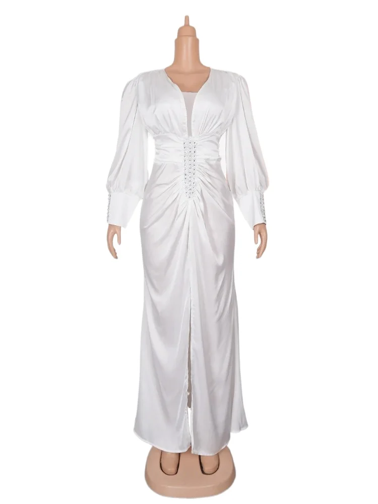 African Party Dresses for Women 2025 Plus Size Elegant Turkey Muslim Satin Maxi Dress Fashion Dashiki Ankara Wedding Gowns
African Party Dresses for Women 2025 Plus Size Elegant Turkey Muslim Satin Maxi Dress Fashion Dashiki Ankara Wedding Gowns