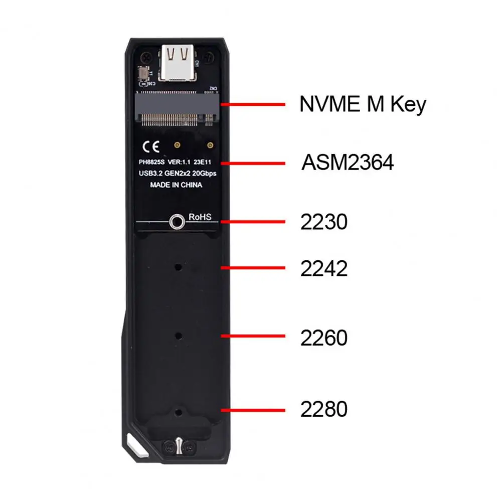 Корпус твердотельного накопителя, высокоскоростной корпус M.2 Nvme SSD с передачей данных 20 Гбит/с, портативный USB-адаптер, универсальный чехол
Корпус твердотельного накопителя, высокоскоростной корпус M.2 Nvme SSD с передачей данных 20 Гбит/с, портативный USB-адаптер, универсальный чехол