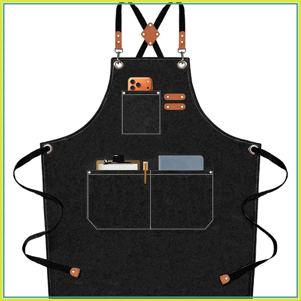 Heavy Duty Cotton Canvas Cross Back Work Apron with Oversized Pockets for Men Women
Heavy Duty Cotton Canvas Cross Back Work Apron with Oversized Pockets for Men Women