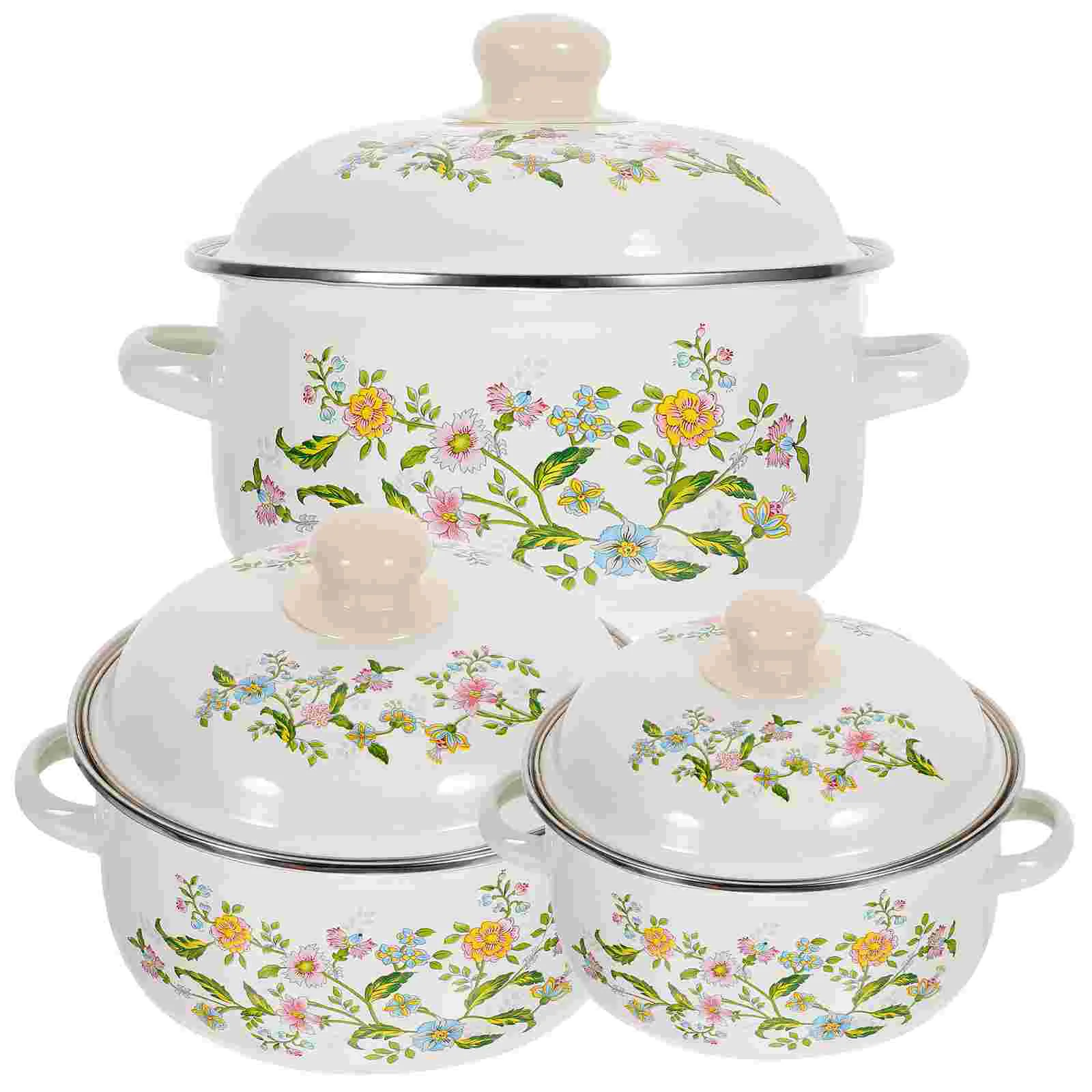 3pcs Mini Enamel Soup Pot Set Small Cooking Pots Handle Multifunctional Stove Top Kitchenware for Instant Noodles Baby Food
3pcs Mini Enamel Soup Pot Set Small Cooking Pots Handle Multifunctional Stove Top Kitchenware for Instant Noodles Baby Food