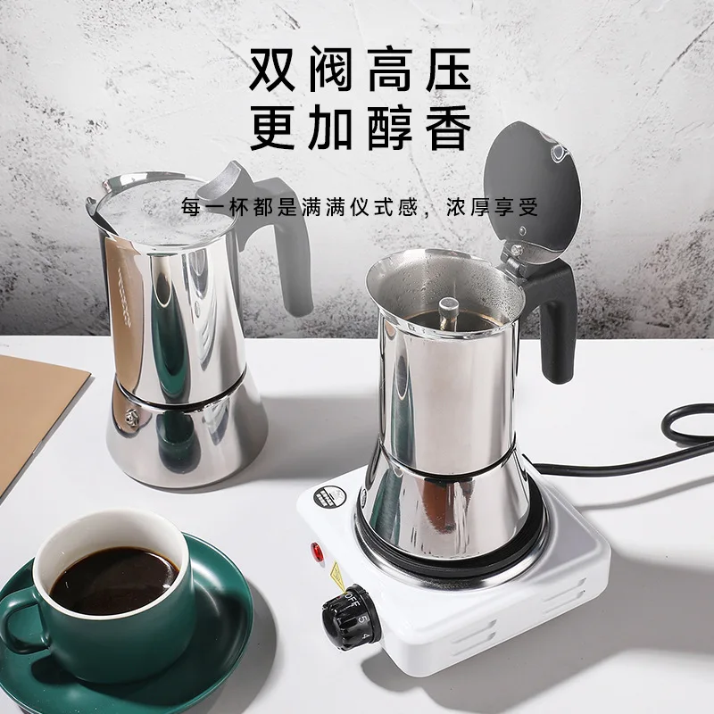 【200/300ml】Moka Pot 304 Stainless Steel Portable Coffee Pot with Italian Coffee Maker Induction Moka Pot
【200/300ml】Moka Pot 304 Stainless Steel Portable Coffee Pot with Italian Coffee Maker Induction Moka Pot