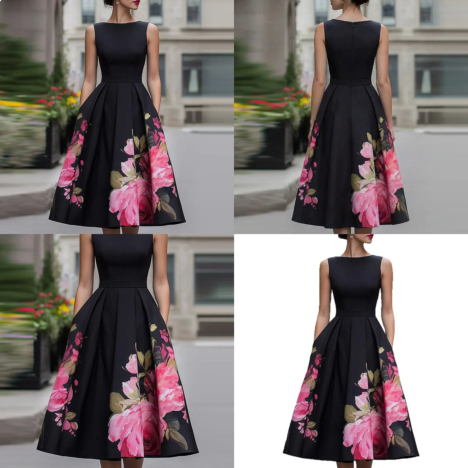 Women's Sleeveless Floral Print Ruched Waist Summer Dress Dresses Spring Summer Flowy
Women's Sleeveless Floral Print Ruched Waist Summer Dress Dresses Spring Summer Flowy