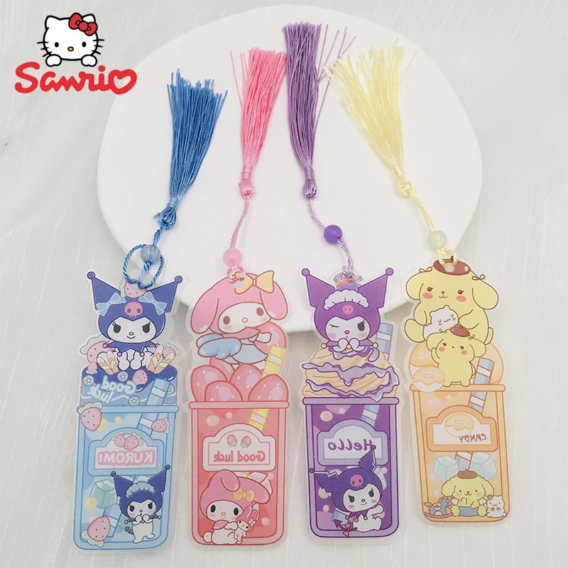 Sanrio Cinnamoroll My Melody Kuromi Shape Bookmark Cartoon Cute Transparent Frosted Tassel Bookmark Student Stationery
Sanrio Cinnamoroll My Melody Kuromi Shape Bookmark Cartoon Cute Transparent Frosted Tassel Bookmark Student Stationery