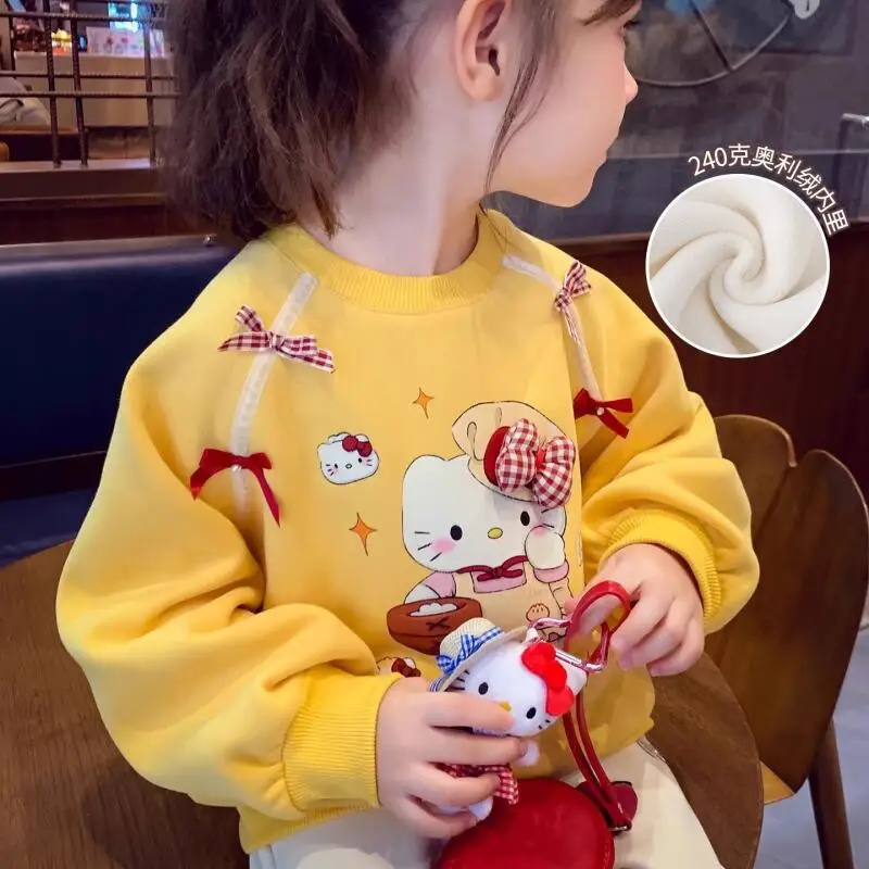 Популярный пуловер Sanrio для девочек «Hello Kitty Kawaii», аниме, осенне-зимняя студенческая теплая футболка, топы, детская одежда, новый стиль
Популярный пуловер Sanrio для девочек «Hello Kitty Kawaii», аниме, осенне-зимняя студенческая теплая футболка, топы, детская одежда, новый стиль