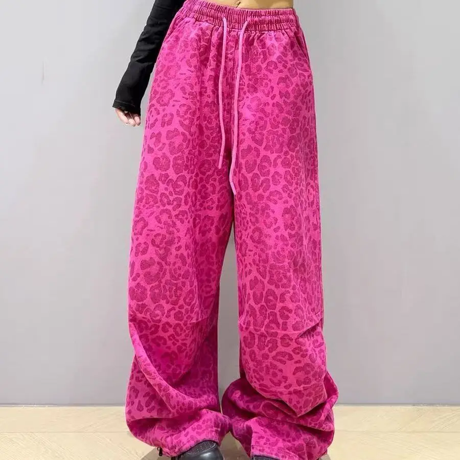 design sense American dopamine leopard print jeans women's street trend Spice girl loose wide-leg scimitar pants
design sense American dopamine leopard print jeans women's street trend Spice girl loose wide-leg scimitar pants