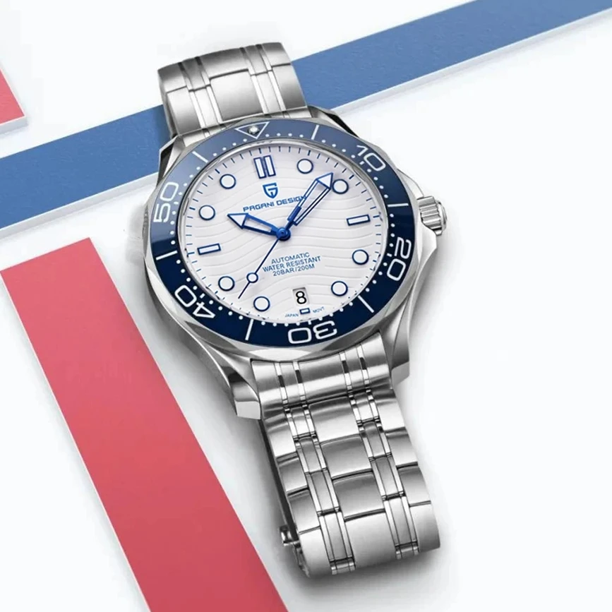 PAGANI DESIGN светящийся керамический безель, японские часы Movt, автоматические механические часы с датой, сапфировые роскошные полностью стальные часы для мужчин
PAGANI DESIGN светящийся керамический безель, японские часы Movt, автоматические механические часы с датой, сапфировые роскошные полностью стальные часы для мужчин