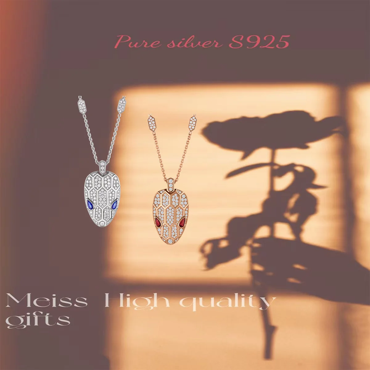 Pure silver s925 necklace Fashionable Classic Fashion Spirit Snake Necklace Charm Essential Accessory
Pure silver s925 necklace Fashionable Classic Fashion Spirit Snake Necklace Charm Essential Accessory