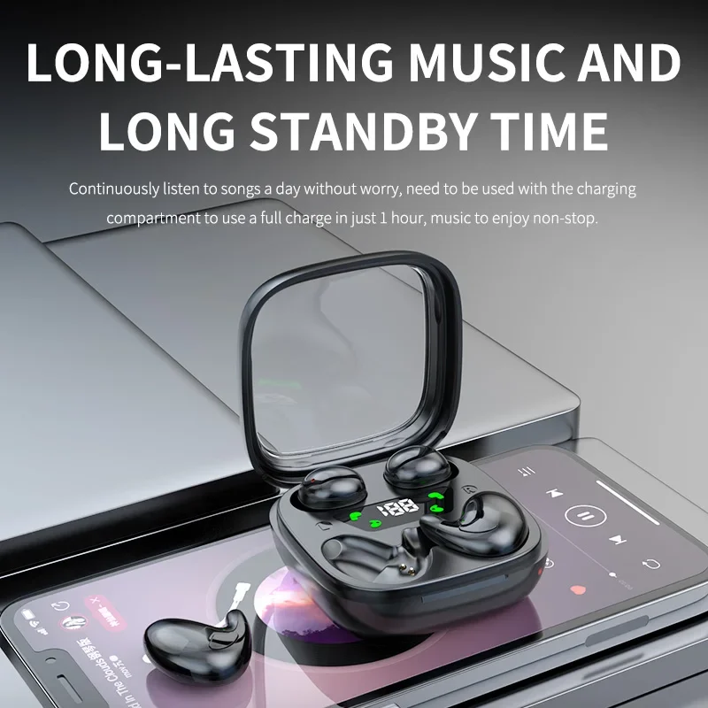 2-in-1 Dual Earphones Wireless Bluetooth Earphones Sleep Earphones Lightweight Mini Noise Reduction Digital Display
2-in-1 Dual Earphones Wireless Bluetooth Earphones Sleep Earphones Lightweight Mini Noise Reduction Digital Display