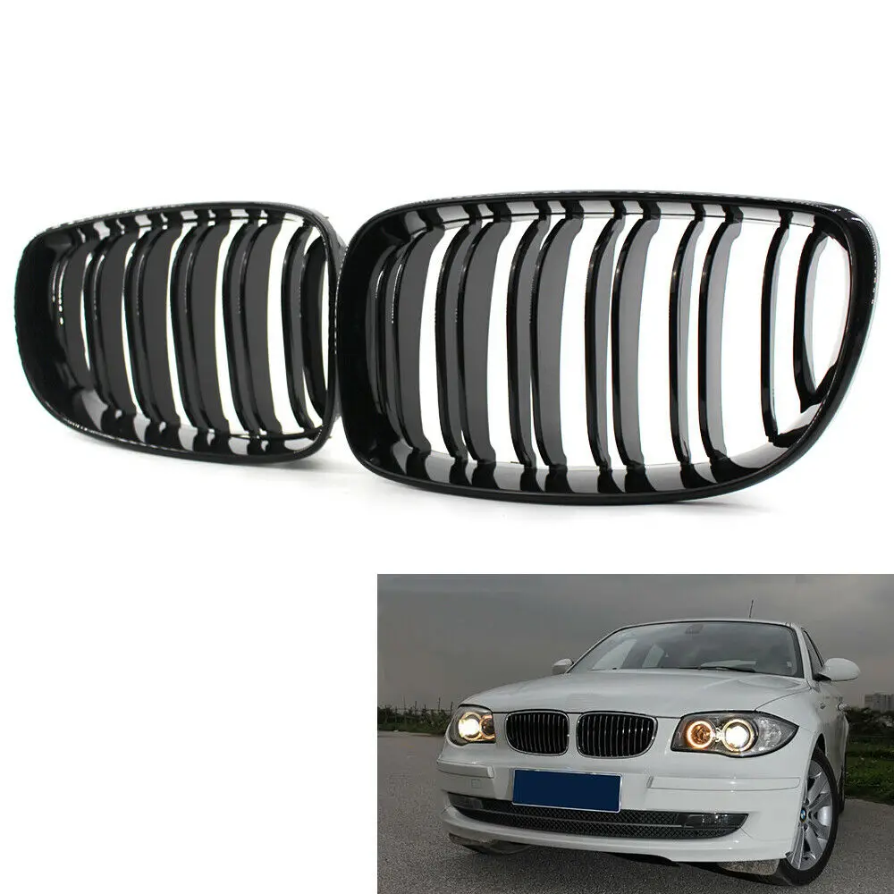 Gloss Black Car Front Kidney Grill Grilles Cover Dual Line For BMW 1 Series E81 E87 E82 E88 08-11
Gloss Black Car Front Kidney Grill Grilles Cover Dual Line For BMW 1 Series E81 E87 E82 E88 08-11