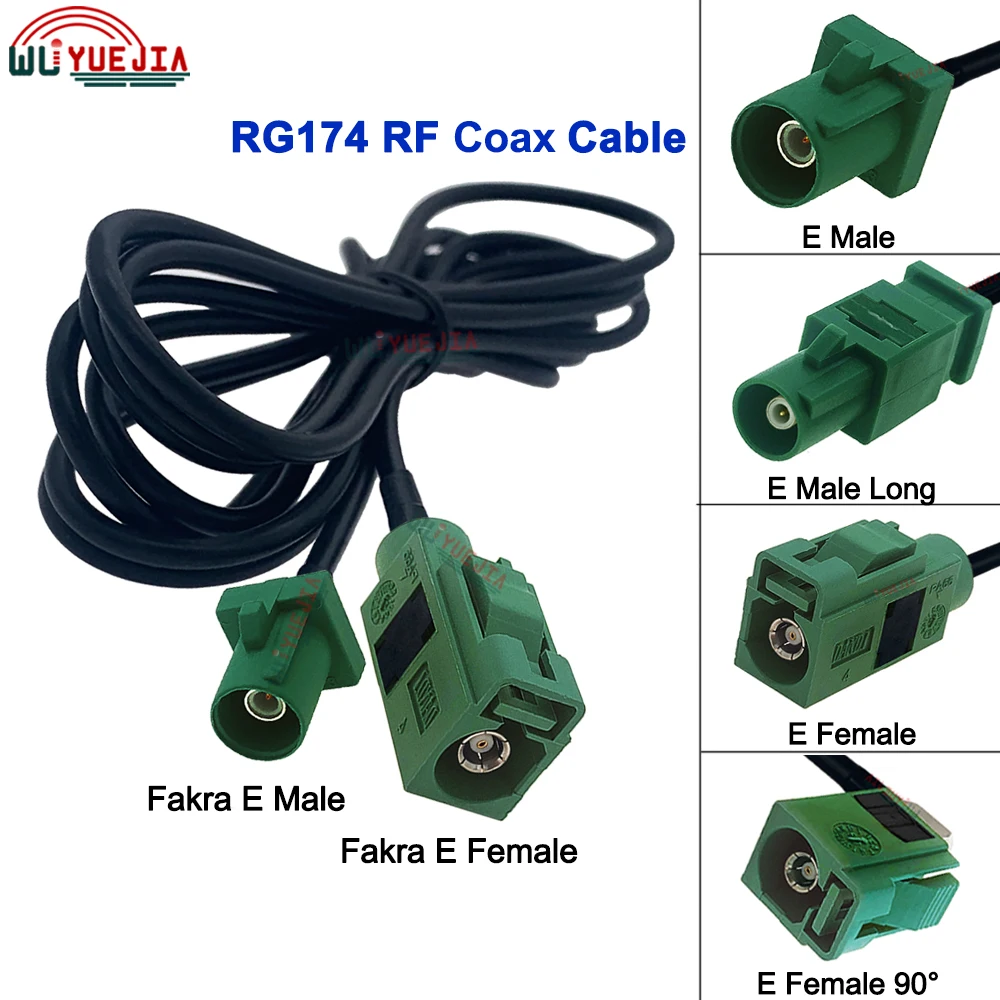 Fakra RG-174 Зеленый Fakra E Разъем «папа-мама» 50 Ом RF Коаксиальный кабель для телематических сотовых и Wi-Fi/Bluetooth-систем
Fakra RG-174 Зеленый Fakra E Разъем «папа-мама» 50 Ом RF Коаксиальный кабель для телематических сотовых и Wi-Fi/Bluetooth-систем