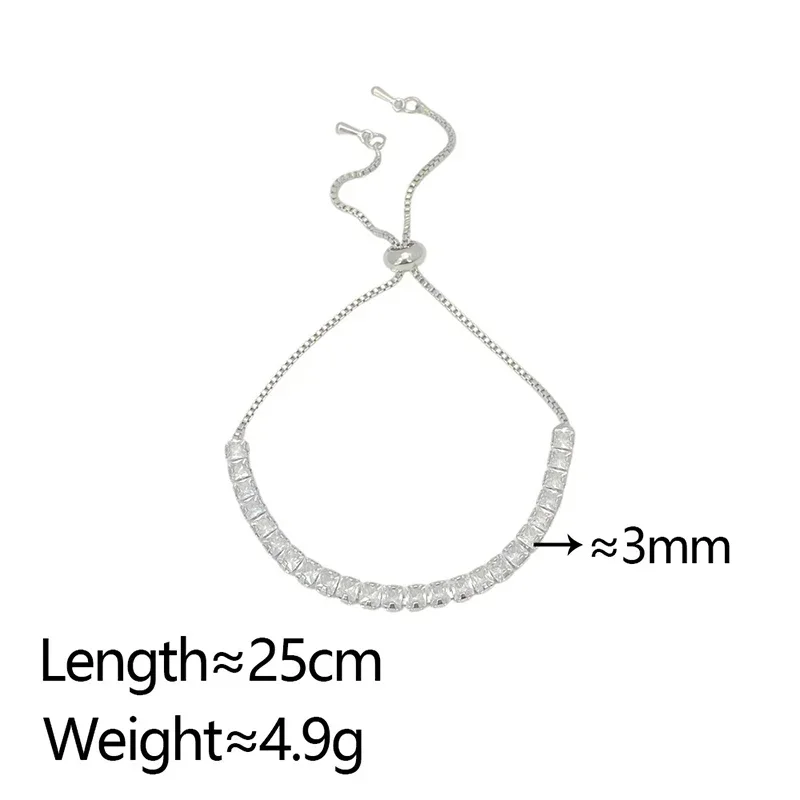 Real 925 Sterling Silver Zircon Square Geometric Charm Bracelets for Women Classic Fine Jewelry Minimalist Accessories
Real 925 Sterling Silver Zircon Square Geometric Charm Bracelets for Women Classic Fine Jewelry Minimalist Accessories