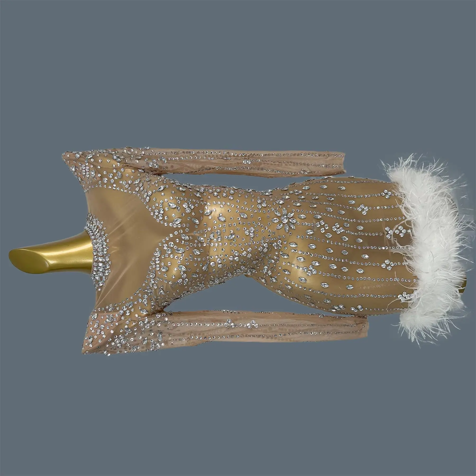 Luxury Sparkly Crystals Feather Mini Dress Women Sexy High-end Elegant Cocktail Dress See Through Mesh Event Party Dress Jingqu
Luxury Sparkly Crystals Feather Mini Dress Women Sexy High-end Elegant Cocktail Dress See Through Mesh Event Party Dress Jingqu