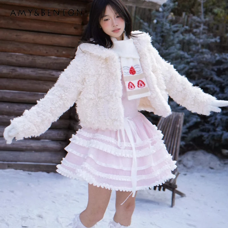 Japanese Design Fruit Jacquard Knitted Women's Accessories 2025 Autumn Winter New Sweet Cute Versatile Age-Reducing Scarf Ladies
Japanese Design Fruit Jacquard Knitted Women's Accessories 2025 Autumn Winter New Sweet Cute Versatile Age-Reducing Scarf Ladies