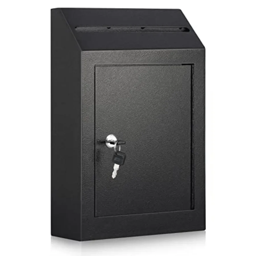 Wall-Mount Mailbox, Heavy Duty Deposit Drop Box, Locking Metal Key Drop Box Suggestion Box with Key Lock, Secured Safe Storage
Wall-Mount Mailbox, Heavy Duty Deposit Drop Box, Locking Metal Key Drop Box Suggestion Box with Key Lock, Secured Safe Storage