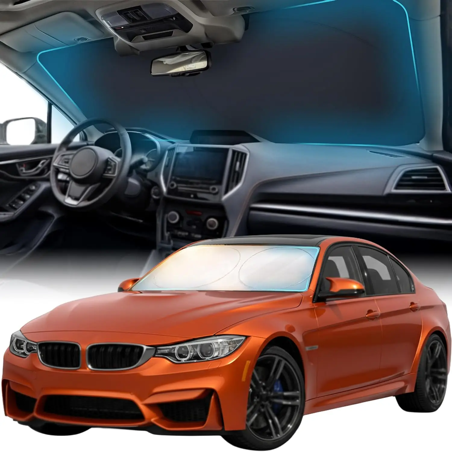 Car Windshield Sun Shade, Reflective 240T Polyester, Foldable with Storage Bag, Blocks Heat and UV Rays
Car Windshield Sun Shade, Reflective 240T Polyester, Foldable with Storage Bag, Blocks Heat and UV Rays
