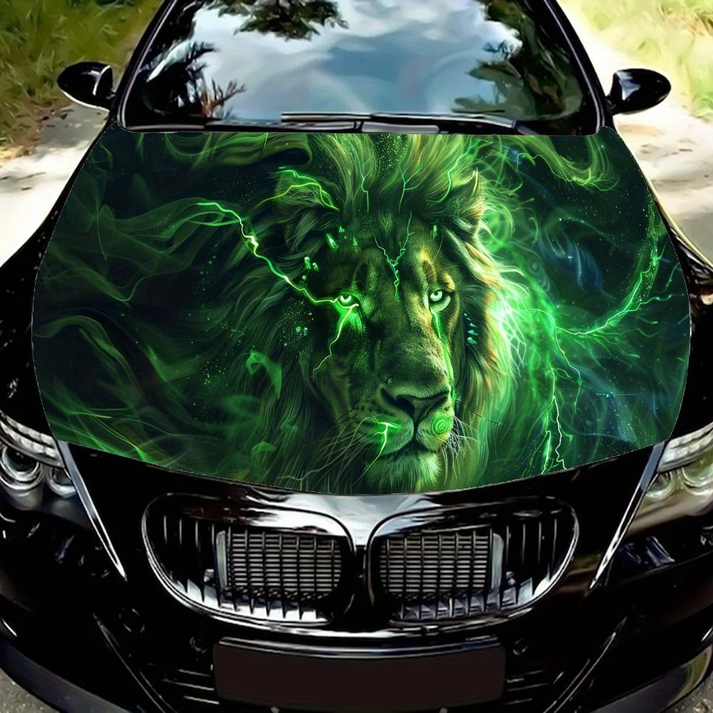 Виниловые наклейки на капот двигателя автомобиля с зеленой молнией и львом, внешняя защита автомобиля, водонепроницаемая самоклеящаяся V
Виниловые наклейки на капот двигателя автомобиля с зеленой молнией и львом, внешняя защита автомобиля, водонепроницаемая самоклеящаяся V
