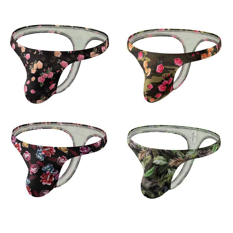 4PCS Men's Thongs Flowers Printed Bikini Underwear Ultra-thin Low Waist Breathable Jockstrap Men Underpants Sexy Lingerie
4PCS Men's Thongs Flowers Printed Bikini Underwear Ultra-thin Low Waist Breathable Jockstrap Men Underpants Sexy Lingerie