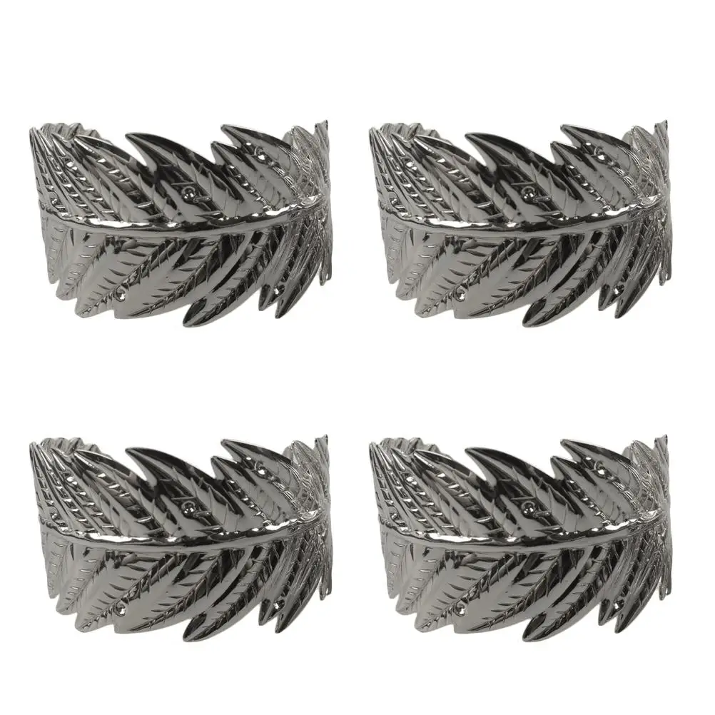 4 Pcs Leaf Napkin Rings Elegant Metal Leaves Shape Party Decorative Tableware Wedding Christmas Dinner Accessories
4 Pcs Leaf Napkin Rings Elegant Metal Leaves Shape Party Decorative Tableware Wedding Christmas Dinner Accessories
