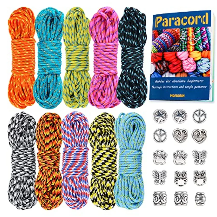 Micro Paracord 2mm 10Colors 20Feet Paracord Combo Kit with Paracord Instructions and Charms for Making Paracord Bracelets, Lany
Micro Paracord 2mm 10Colors 20Feet Paracord Combo Kit with Paracord Instructions and Charms for Making Paracord Bracelets, Lany