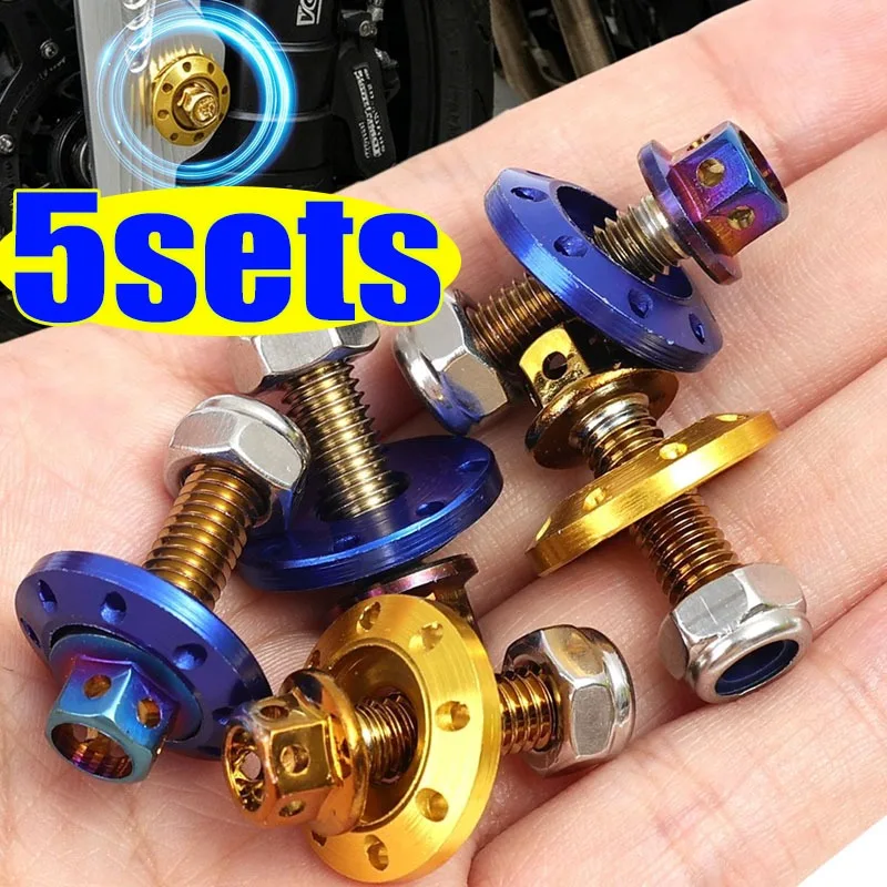 M6x20 Motorcycle Fairing Bolts Aluminum Alloy Hex Screws for Front Fender Anti-Rust Decorative Fasteners in Blue/Gold
M6x20 Motorcycle Fairing Bolts Aluminum Alloy Hex Screws for Front Fender Anti-Rust Decorative Fasteners in Blue/Gold