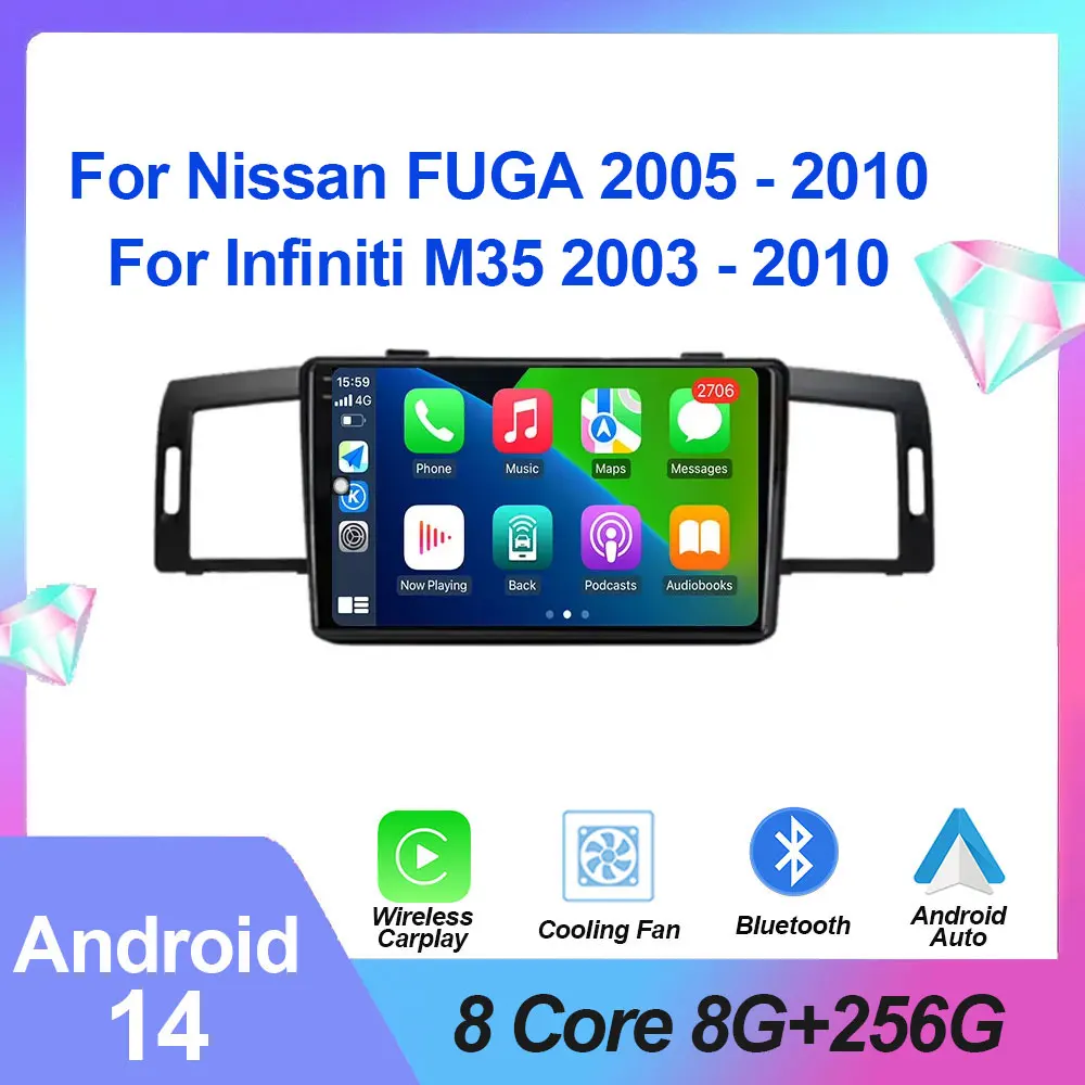 Автомагнитола на Android 14 для Nissan FUGA 2005-2010, для Infiniti M35 2003-2010, GPS-навигация, 5G WIFI, Carplay плеер, NO 2 Din DVD
Автомагнитола на Android 14 для Nissan FUGA 2005-2010, для Infiniti M35 2003-2010, GPS-навигация, 5G WIFI, Carplay плеер, NO 2 Din DVD