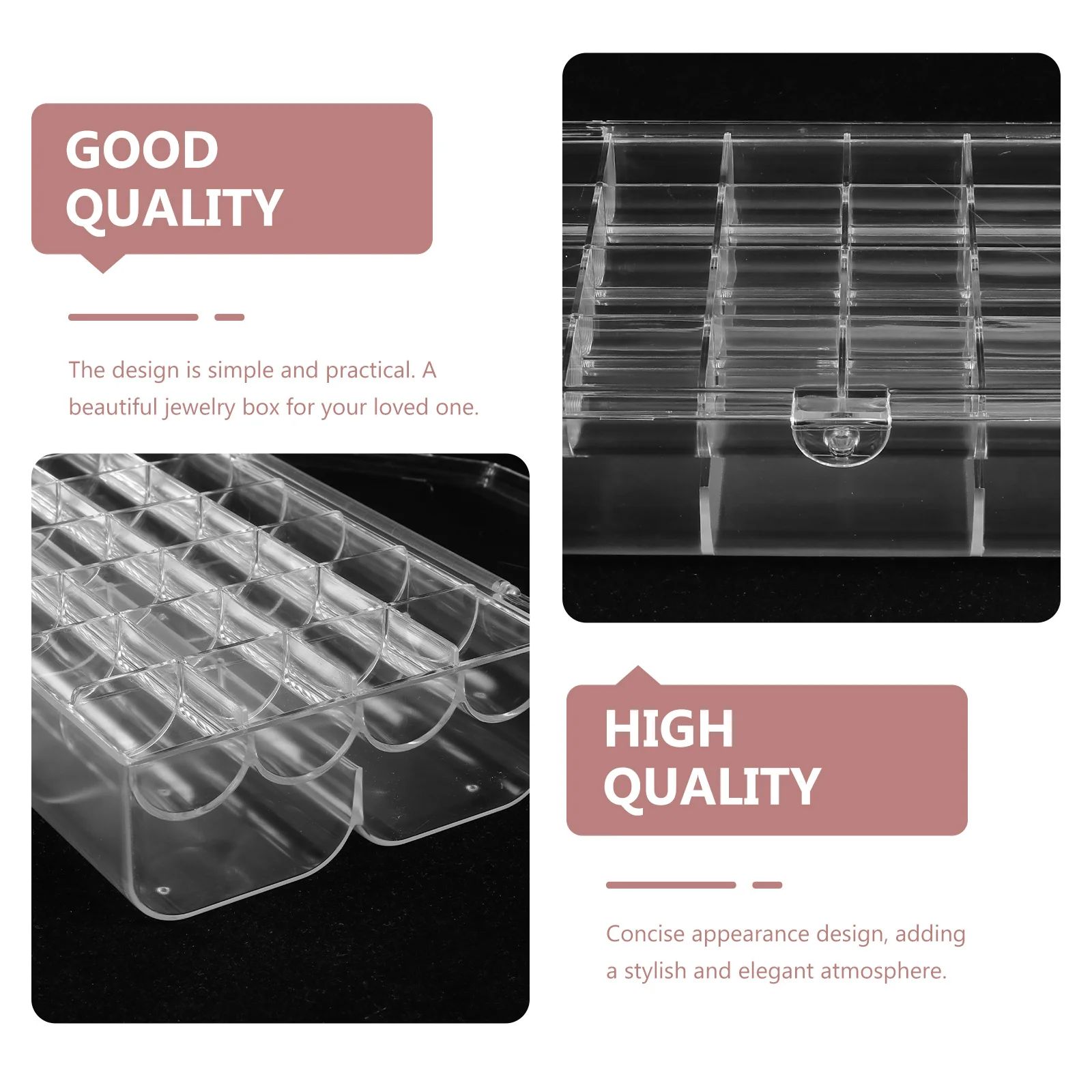 1Pcs Double-Layer Transparent Jewelry Storage Box Simple Small Objects Storage Organizer Display Case for Bracelets Necklaces 
1Pcs Double-Layer Transparent Jewelry Storage Box Simple Small Objects Storage Organizer Display Case for Bracelets Necklaces