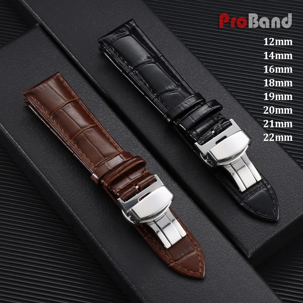 Soft Leather Watchband Universal Sport Replacement Wristbelt 12/14/16/18/19/20/21/22mm Straps Butterfly Clasp Men Women Bracelet
Soft Leather Watchband Universal Sport Replacement Wristbelt 12/14/16/18/19/20/21/22mm Straps Butterfly Clasp Men Women Bracelet