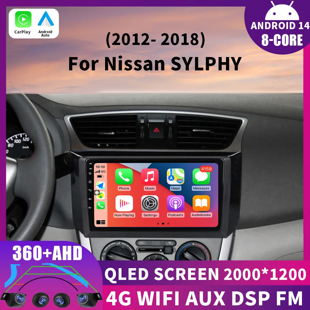 Android 14 Carplay Voor For Nissan Sylphy B17 Sentra 12 2012-2018 Gps Multimedia Video Speler StereoTouch Screen Car Radio 360
Android 14 Carplay Voor For Nissan Sylphy B17 Sentra 12 2012-2018 Gps Multimedia Video Speler StereoTouch Screen Car Radio 360