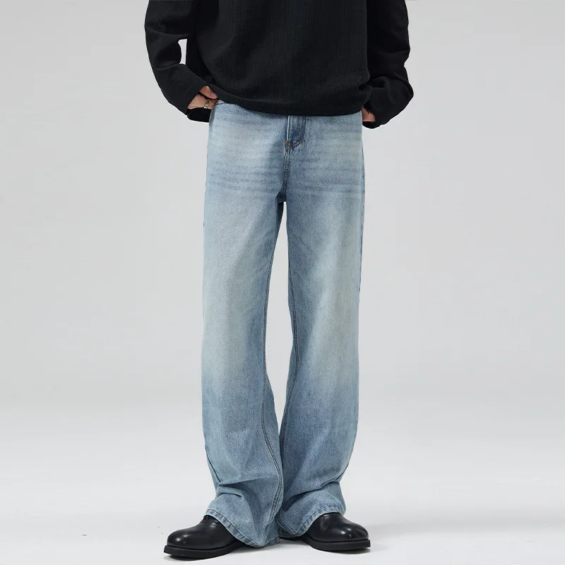 Europe and the United States high-street trend of washed blue jeans men straight loose loose versatile casual micro-large man
Europe and the United States high-street trend of washed blue jeans men straight loose loose versatile casual micro-large man